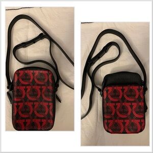 Ferragamo Red & Black Crossbody Bag EUC